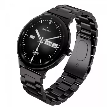 Smartwatch Garett Quantum — nerezová oceľ strieborná