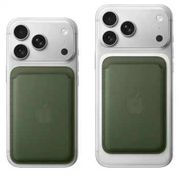 Držiak na karty Apple iPhone FineWoven Wallet s MagSafe machová zelený Microtwill