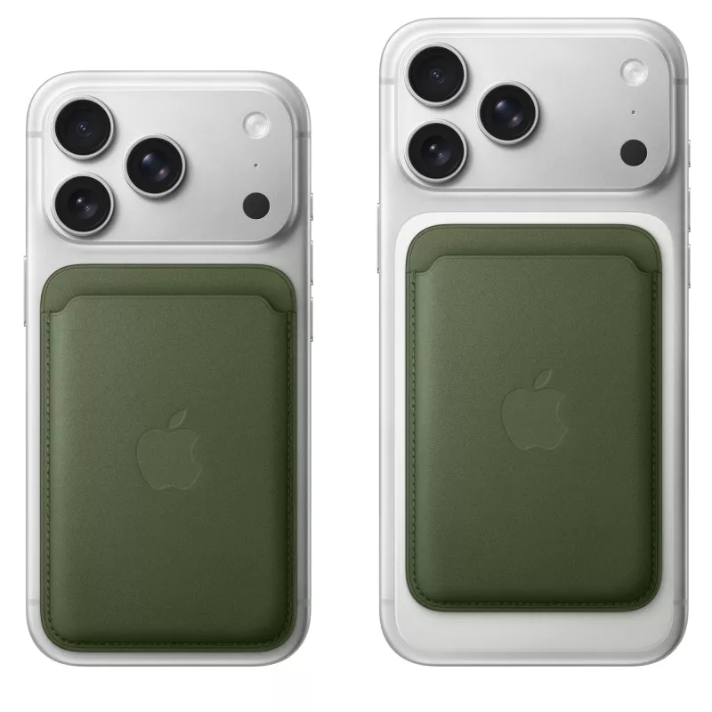 Držiak na karty Apple iPhone FineWoven Wallet s MagSafe machová zelený Microtwill