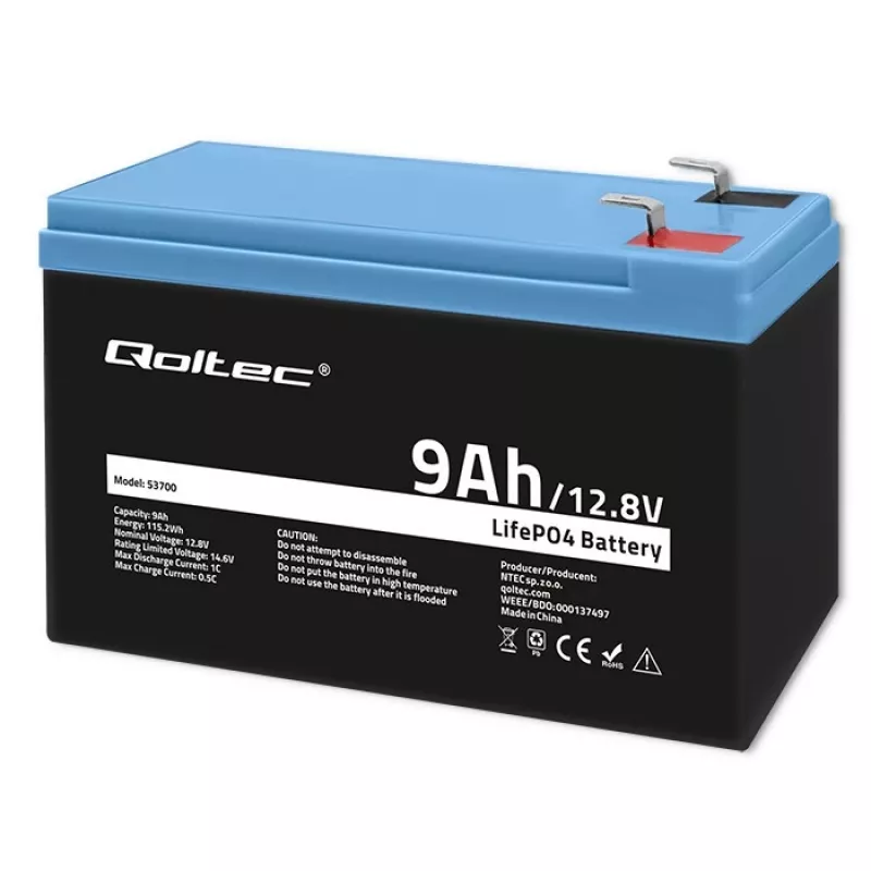 Batéria LiFePO4 Lithium Iron Phosphate 12.8V 9Ah 115.2Wh