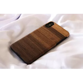 Puzdro na smartphone man and wood pre iPhone X/XS — fango čierna