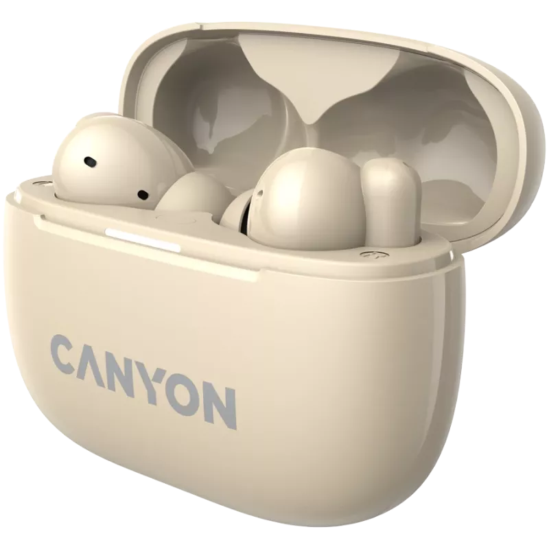 Canyon CNS-TWS10BG slúchadlá a headset True Wireless Stereo (TWS) In-Ear pre hovory/hudbu/šport/každodenné použitie USB Type-C Bluetooth béžová (CNS-TWS10BG)
