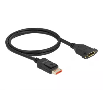 DisplayPort predlžovací kábel Panel-Mount DeLOCK 87095 8K 60 Hz 1 m