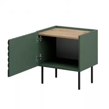 Nočný stolík sada cama meble ONDA 2 ks 50×40×H54 cm, zelená, MDF/drevotrieska, rám 16 mm