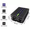 Invertor QOLTEC Monolith 3000 MS Wave, 12V→230V, 1500/3000W, s USB