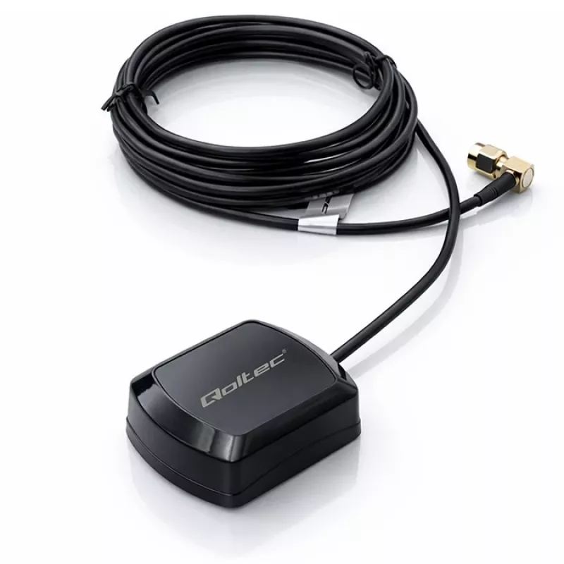 Externá GPS/GLONASS anténa QOLTEC 28 dBi 50 W s pravouhlým SMA konektorom samec