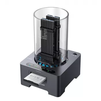 GrauGear G-M2DK-CR-10G M.2 NVMe/NGFF a CFexpress dokovacia stanica USB Type-C 10 Gbit/s sivá