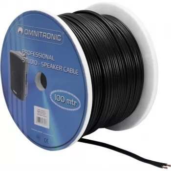 Reproduktorový kábel Omnitronic 30300511, 2x2,5 mm², 100 m, čierny