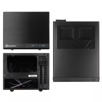 SilverStone SUGO 13 - Desktop - Mini-DTX - bez napájacieho zdroja (AT / PS/2) - čierna - USB/Audio (SST-SG13B-Q)