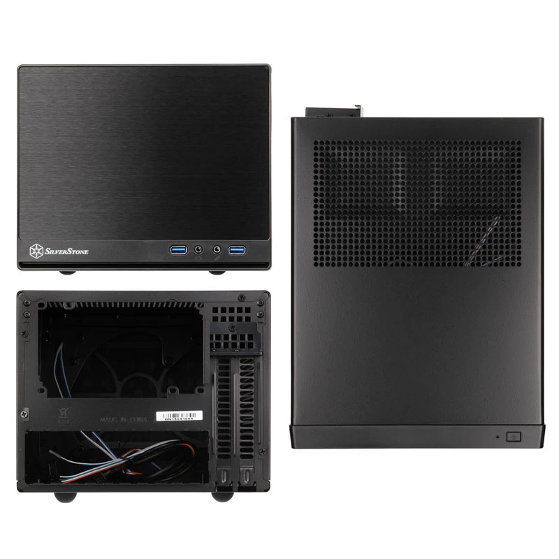 SilverStone SUGO 13 - Desktop - Mini-DTX - bez napájacieho zdroja (AT / PS/2) - čierna - USB/Audio (SST-SG13B-Q)