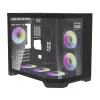 Darflash FT418 počítačová skriňa + 6 aRGB ventilátorov (čierna)