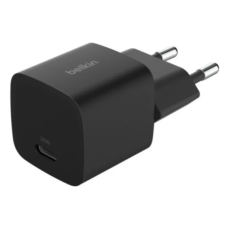 USB-C nabíjačka Belkin BOOSTCHARGE 25W Power Delivery čierna – rýchla USB‑C PD 25W nástenná nabíjačka