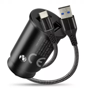 everActive CC-25C autonabíjačka, 2x USB 12 W, s káblom USB-C