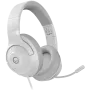 LORGAR Noah 101, gaming headset s mikrofónom, 3,5-mm jack konektor, dĺžka kábla 2 m, skladací dizajn, PU kožené ušné polštárky, veľkosť: 185*195*80 mm, 0,245 kg, biela