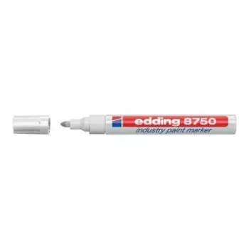 Permanentný marker Edding 8750 guľatý hrot biely