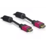 Delock 84334 kábel HDMI, HDMI A vidlica – HDMI A vidlica, 4K 30 Hz, 3 m