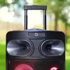 Prenosný Bluetooth karaoke reproduktor MANTA SPK0803B140 140W, batériové napájanie, MIC/USB/microSD, FM, ekvalizér, kolieska