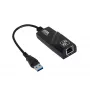 Akyga AK-AD-31 USB-3.0 na Gigabit Ethernet adaptér, RJ45, 15 cm kábel, čierna