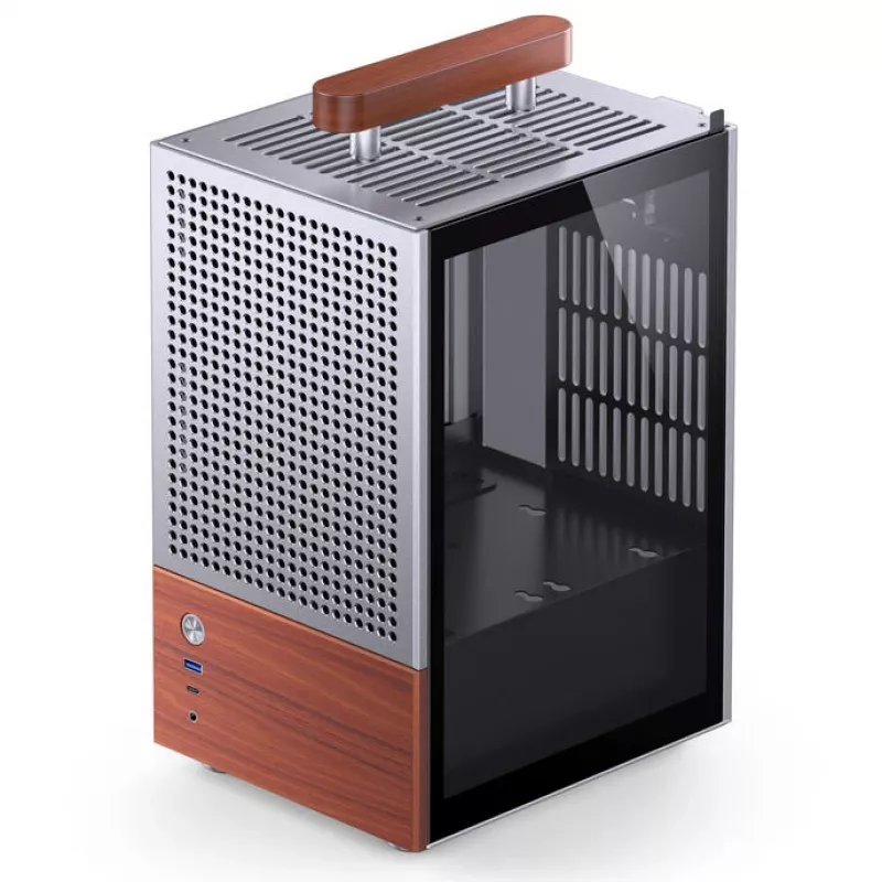 PC skriňa Jonsbo T6, Mini-Tower, Mini-ITX, strieborná