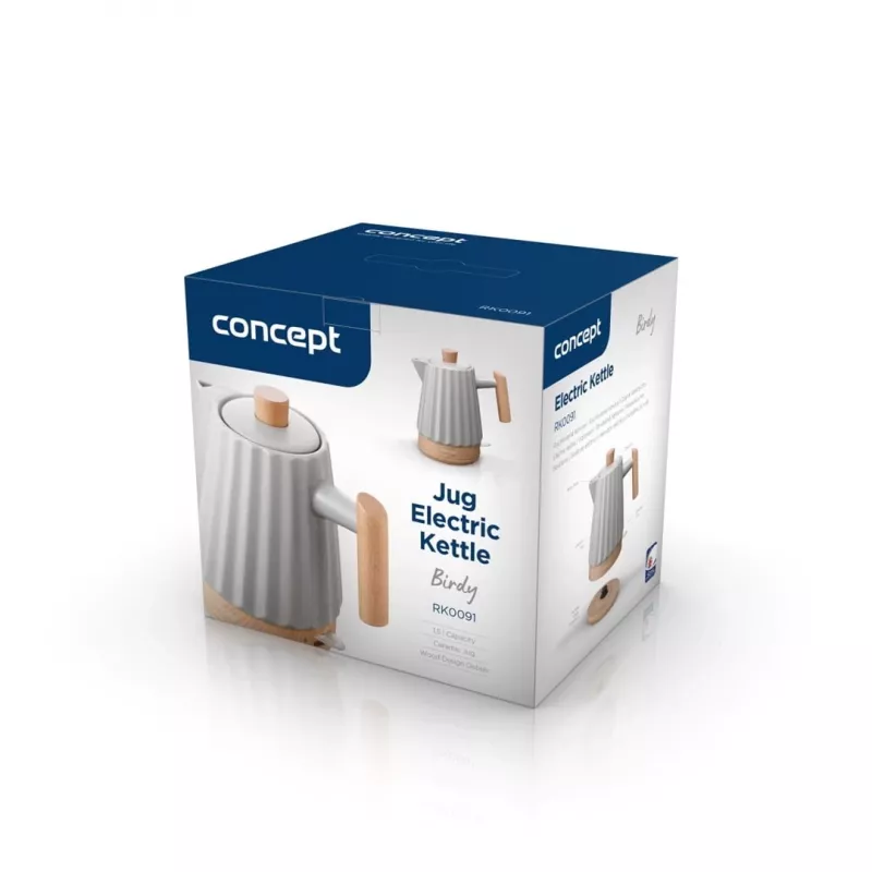 Concept RK0091 keramická kanvica na vodu 1,5 l svetlosivá
