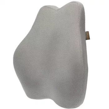 Bedrový podporný vankúš MDH DRQE3S0BBXUXP — ergonomická memory pena, 450×410×105 mm, hustota 55 kg/m³, sivá, praktické vrecko na uloženie