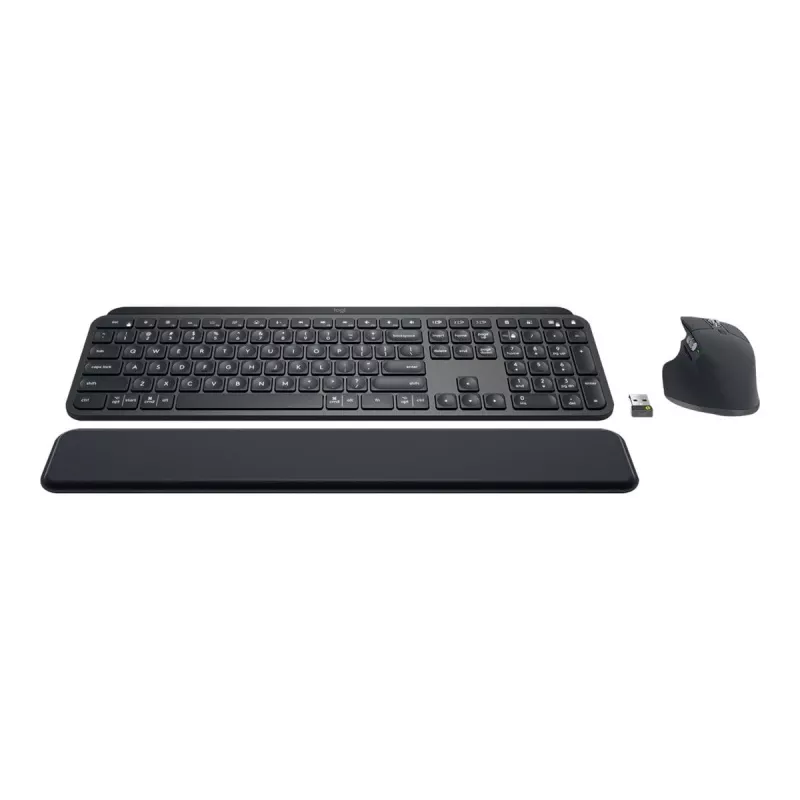 Logitech MX Keys Combo for Business – sada klávesnice a myši – podsvietená – bezdrôtová – Bluetooth LE – QWERTY – GB – grafitová