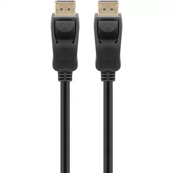 Essential kábel DisplayPort samec > DisplayPort samec, 8K / 120Hz (čierny, 1 meter, 40 Gbit/s, DisplayPort 2.0 / 2.1)