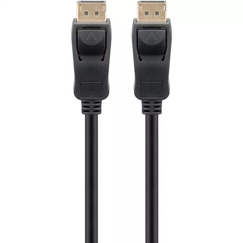 Essential kábel DisplayPort samec > DisplayPort samec, 8K / 120Hz (čierny, 1 meter, 40 Gbit/s, DisplayPort 2.0 / 2.1)