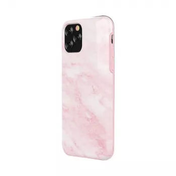 Puzdro na telefón Devia Marble Series pre iPhone 11 Pro Max, ružová, ochranné tvrdé puzdro