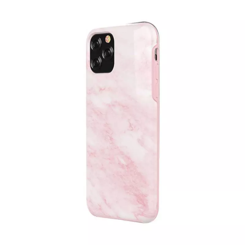 Puzdro na telefón Devia Marble Series pre iPhone 11 Pro Max, ružová, ochranné tvrdé puzdro