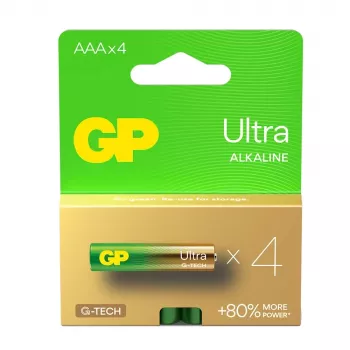 Alkalické batérie LR03 /AAA GP Ultra balenie 4 ks