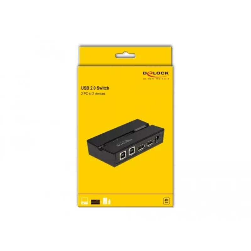 DeLOCK 11492 počítačový dátový prepínač USB Type-A na USB Type-B 0,48 Gbit/s