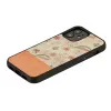 Ochranné puzdro Man and Wood pre iPhone 12 mini — ružový kvet na čiernej