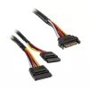 Akasa SATA napájací Y kábel - 30cm balenie 2 ks - kábel - digitálny/dátový