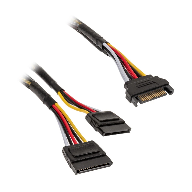 Akasa SATA napájací Y kábel - 30cm balenie 2 ks - kábel - digitálny/dátový