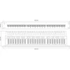 Alantec PK013 patch panel 19" 1U, 24x RJ-45, Cat5e UTP, LSA, s policou, čierny