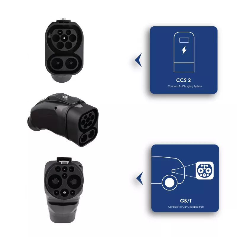 Akyga AK-SC-E20 CCS2 na GB/T DC nabíjací adaptér 1000V 250A čierna