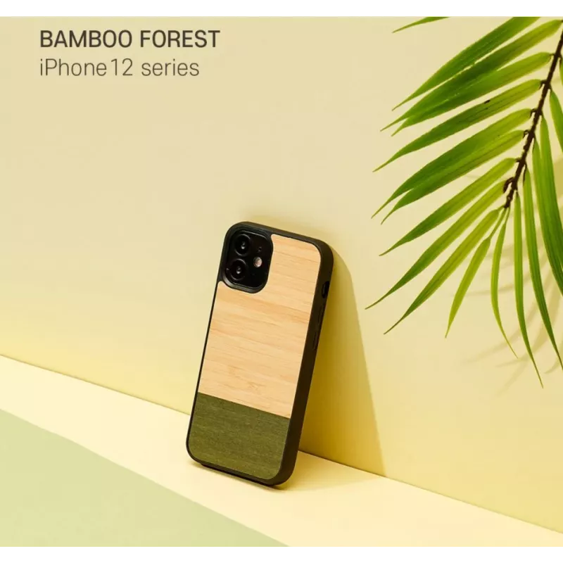 Puzdro na telefón Man and Wood pre iPhone 12 mini – Bambuswald čierna