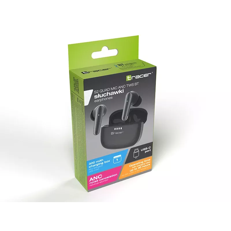 Tracer 47733 S2 Quad Mic ANC TWS BT slúchadlá