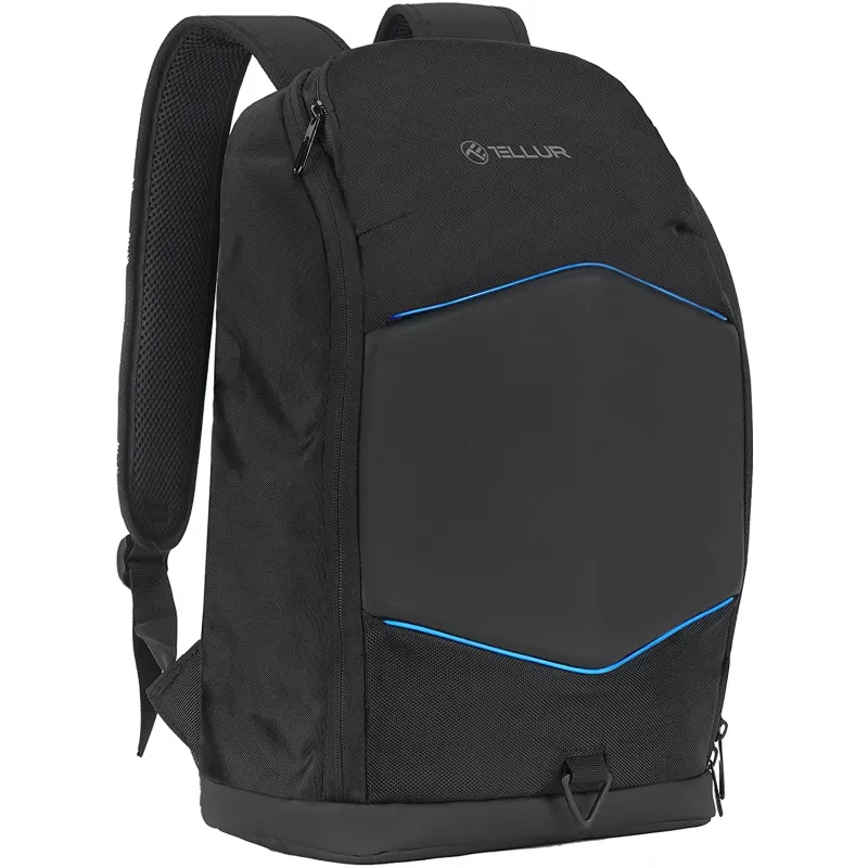 Batoh na notebook Tellur TLL611282 s USB konektorom a podsvieteným pásom, čierny