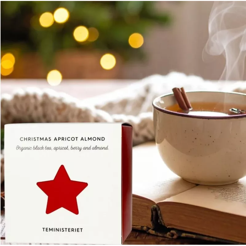 Teministeriet Christmas Apricot Almond sypaný čierny čaj, 100 g
