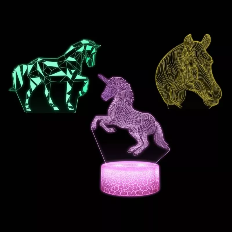 Manta SNL116RGB RGB 3D kôň dekoratívna LED lampa