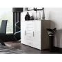 Cama obývacia komoda UNI sonoma dub/biela lesklá
