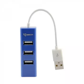 Sbox H-204 USB 4-port USB HUB čučoriedkovomodrý