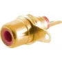 RCA (Cinch) konektor samica ShiverPeaks 52091-R pozlátený, červený konektor, samostatná samica audio konektor