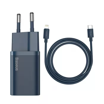 Baseus Super Si Power Charger s USB-C na Lightning kábel 20W modrá