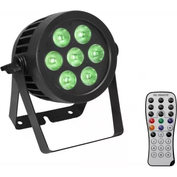 LED PAR reflektor EUROLITE 7x9W IP Rated — 7 x 9W LED, IP chránené puzdro