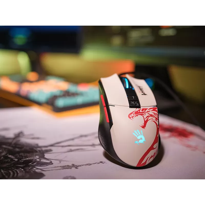 Káblová herná myš A4Tech Bloody L65 MAX RGB 16000 DPI ergonomická pre pravákov
