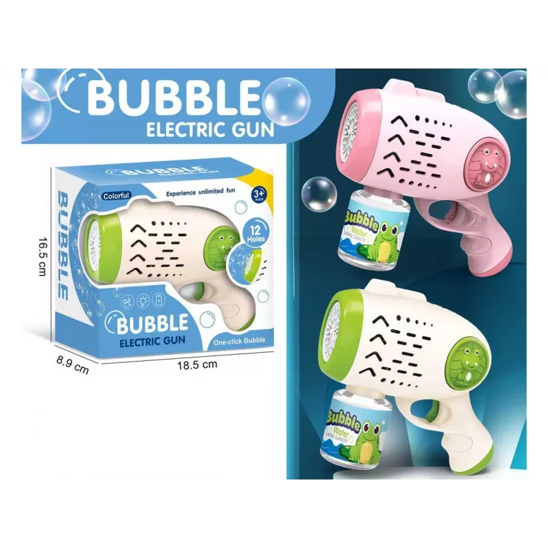 Pištoľ na bubliny Madej 010327 — hračka na bubliny na batérie
