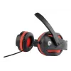 Káblový herný headset GEMBIRD GHS-03 — 20–20000 Hz, 2 m kábel, 250 g, čierna/červená